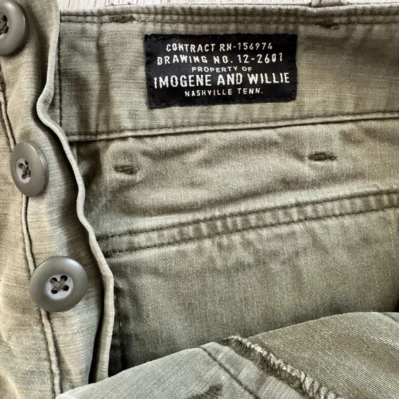 Imogene + Willie Blake Military Trouser in olive - Picture 10 of 15